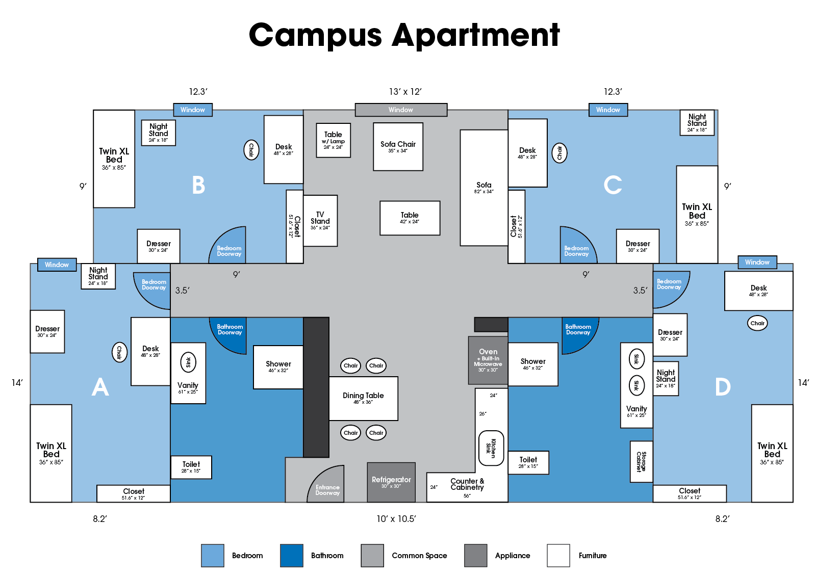 ˿Ƶ Campus Apartment Layout